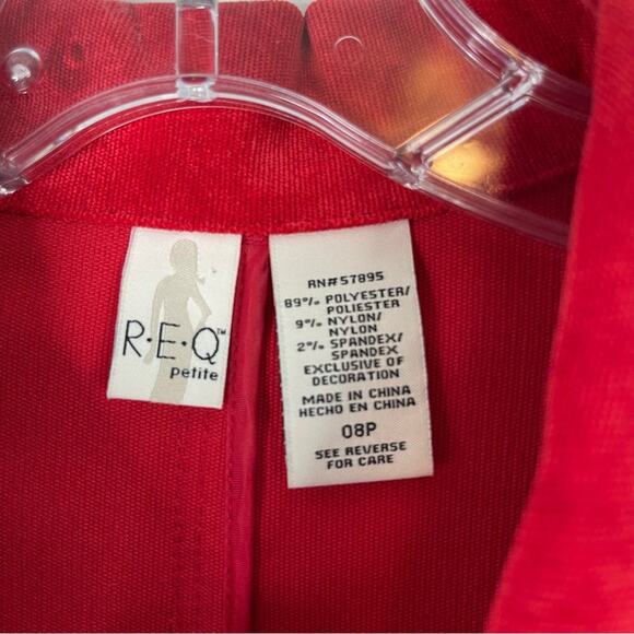 Vintage red corduroy zip cropped lightweight jacket 8P - Picture 5 of 6